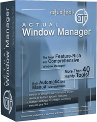 Actual Window Manager - набор из более чем 50 инструментов управления окнами в Windows: минимизация в область уведомлений, эффект полупрозрачности, свёртка в заголовок, контроль приоритета выполнения, и многое другое.
